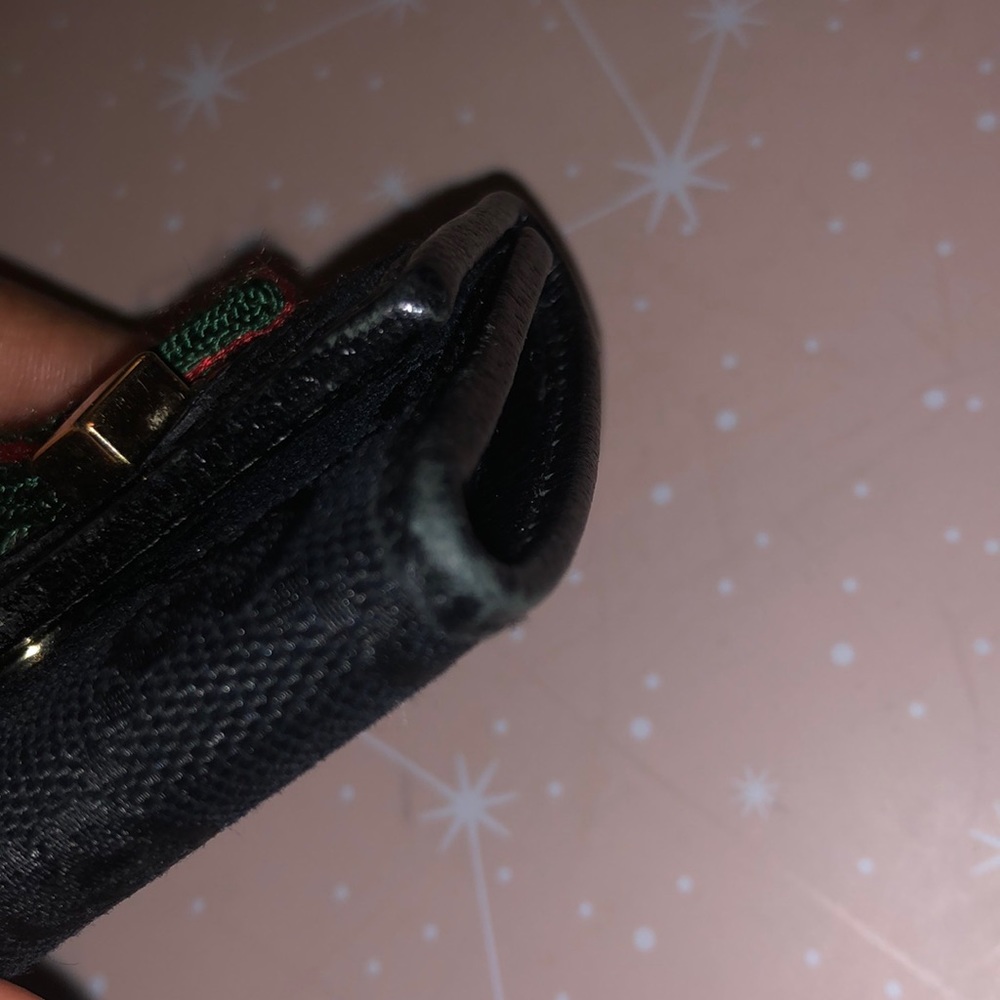 Gucci Gg Black Web Stripe Web Bow Key Holder - image 4